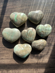 Green Moonstone Heart